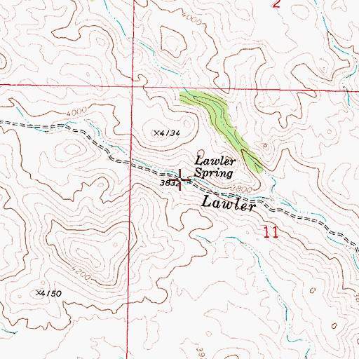 Topographic Map of Lawler Spring, AZ