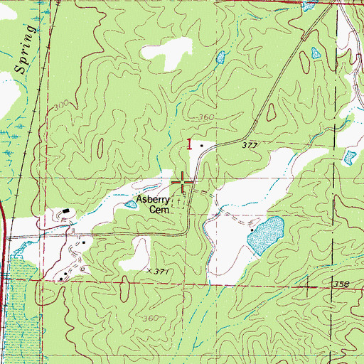 Topographic Map of Asberry Church, MS