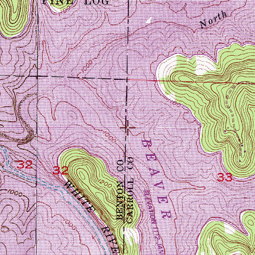 Topographic Map of Union Chapel (historical), AR