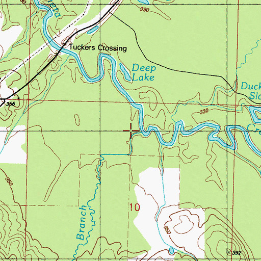 Topographic Map of Babb Branch, MS