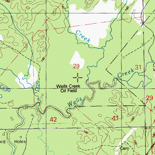 Topographic Map of Bailey Creek, MS