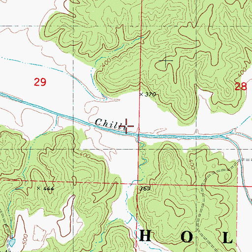 Topographic Map of Barlow Branch, MS
