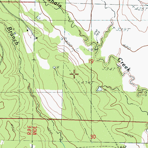 Topographic Map of Bartlett, MS