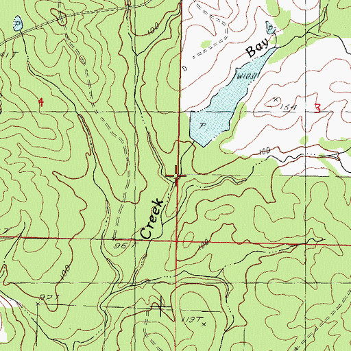Topographic Map of Bay Branch, MS