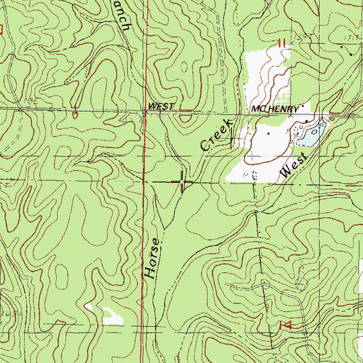 Topographic Map of Bay Branch, MS
