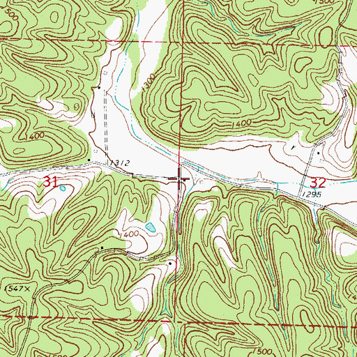Topographic Map of Wolf Pen (historical), AR