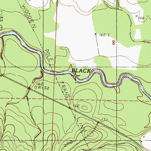 Topographic Map of Bear Creek, MS