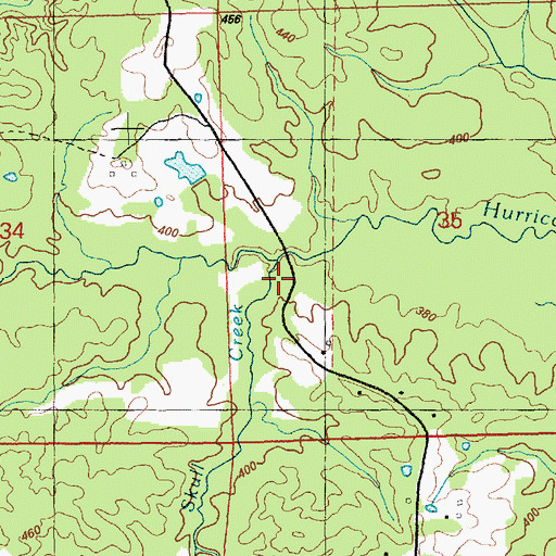 Topographic Map of Bear Skull Creek, MS