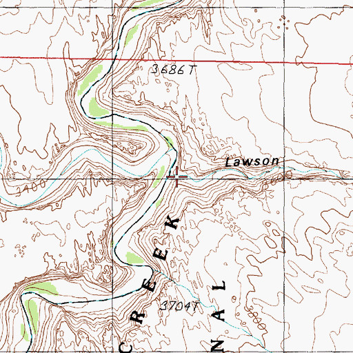 Topographic Map of Lawson Canyon, AZ