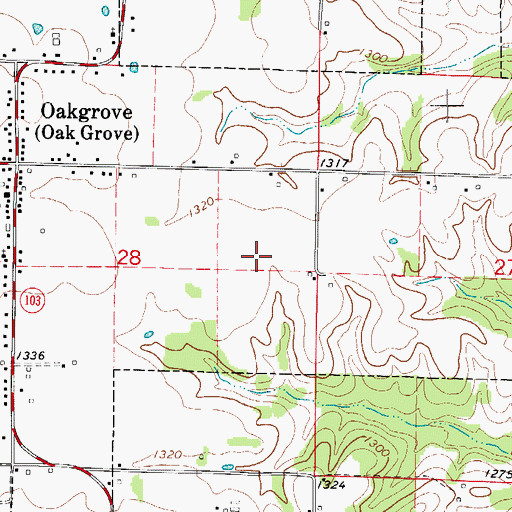 Topographic Map of Township of Yocum (historical), AR