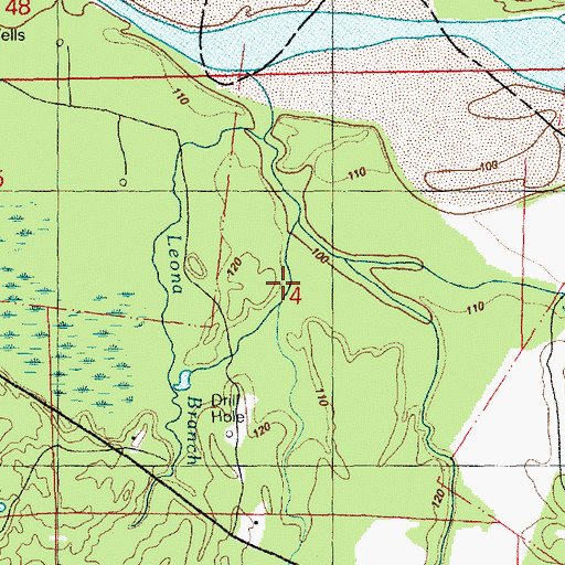 Topographic Map of Beaver Creek, MS