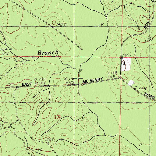 Topographic Map of Beetree Branch, MS