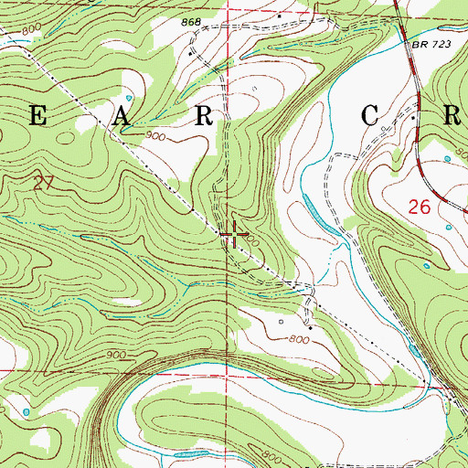 Topographic Map of Township of Bear Creek (historical), AR