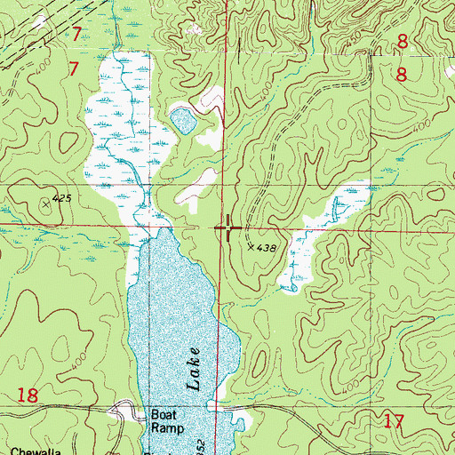 Topographic Map of Beulah Hill Church, MS