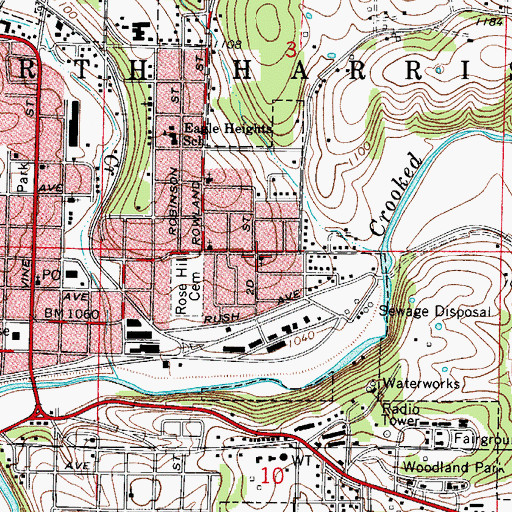 Topographic Map of Bible Missionary Church, AR