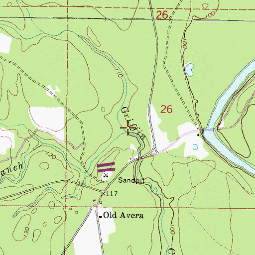 Topographic Map of Big Branch, MS