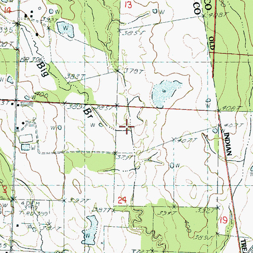 Topographic Map of Big Branch, MS