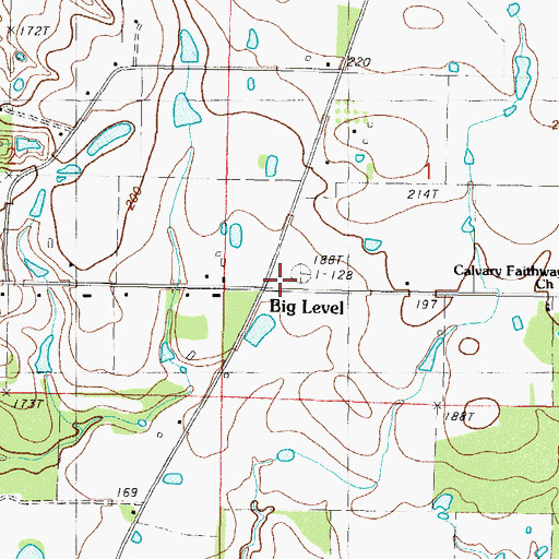 Topographic Map of Big Level, MS