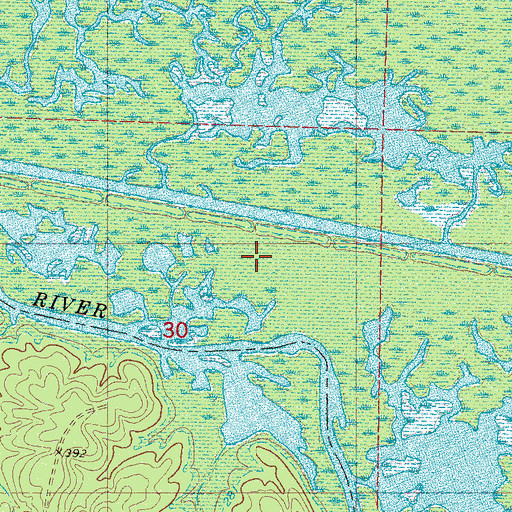 Topographic Map of Big Spring Creek, MS