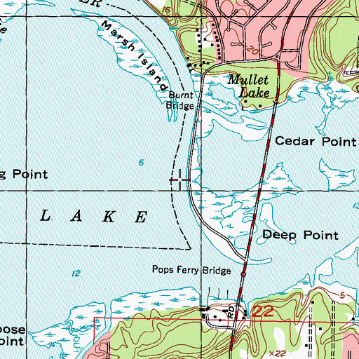 Topographic Map of Biloxi River, MS