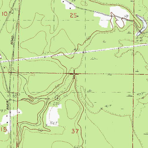 Topographic Map of Black Lake, MS