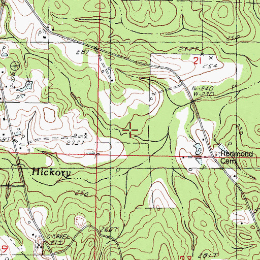 Topographic Map of Boggy Branch, MS