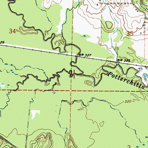Topographic Map of Bogue Falema Creek, MS