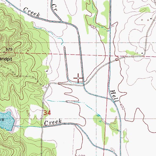 Topographic Map of Box Creek, MS