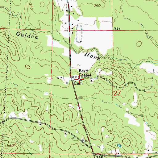 Topographic Map of Liberty Hill United Methodist Church, MS