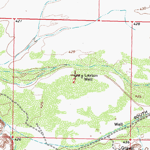 Topographic Map of Layton Well, AZ