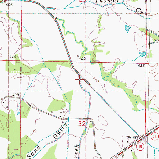 Topographic Map of Brougher Creek, MS