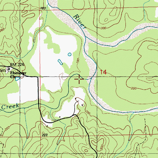 Topographic Map of Browns Creek, MS