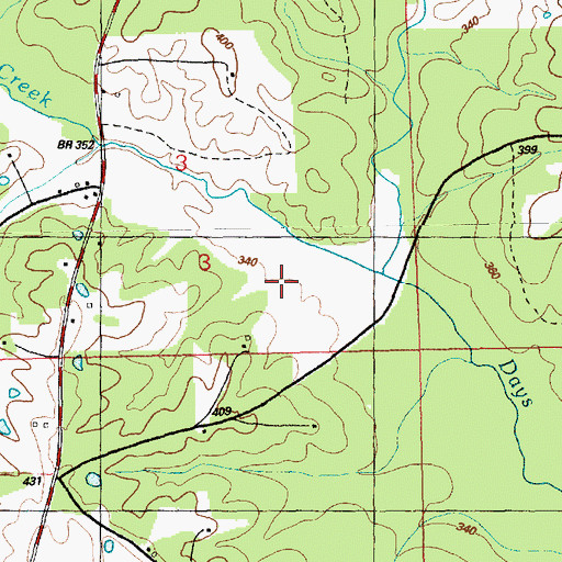 Topographic Map of Buckles Creek, MS