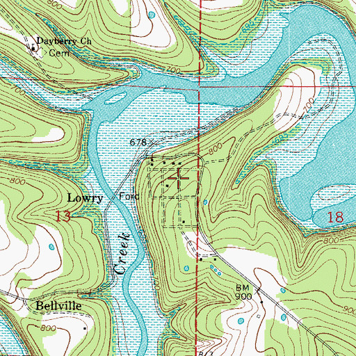 Topographic Map of Crumpler Subdivision, AR