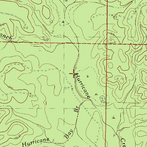 Topographic Map of Bud Branch, MS