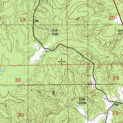 Topographic Map of Bude Oil Field, MS