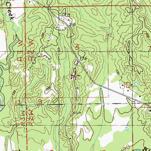 Topographic Map of Buena Vista Church, MS