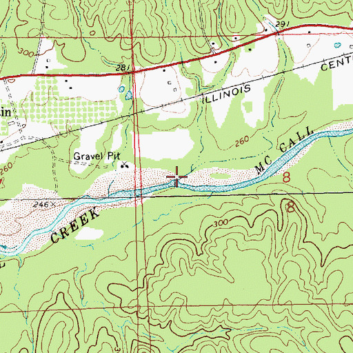 Topographic Map of Calcote Branch, MS