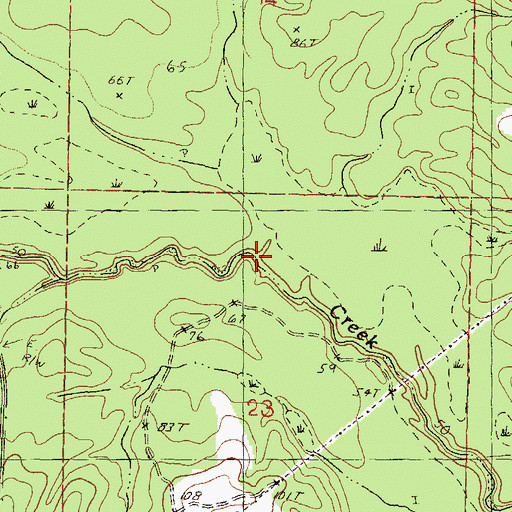 Topographic Map of Camp Branch, MS