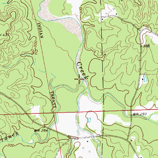 Topographic Map of Cane Mill Branch, MS