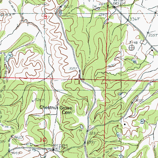 Topographic Map of Chestnut Grove Church, MS