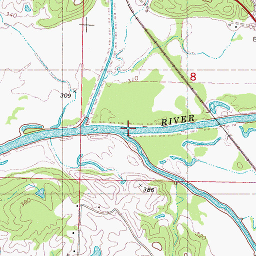 Topographic Map of Chewalla Creek, MS