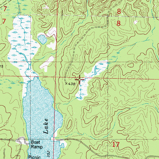 Topographic Map of Chewalla Organization Camp, MS
