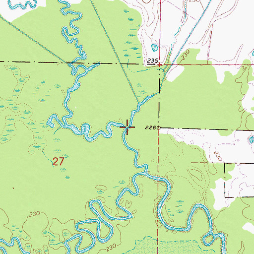 Topographic Map of Chinchahoma Creek, MS