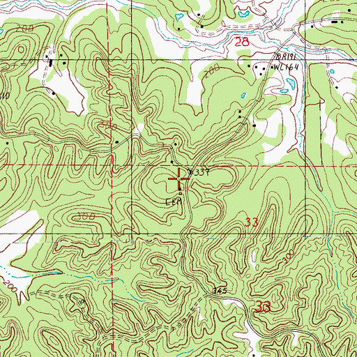 Topographic Map of Church of Christ, MS
