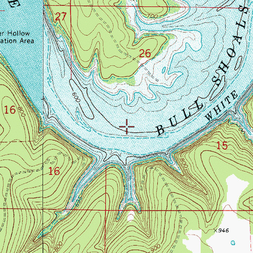Topographic Map of Grays Bend, AR