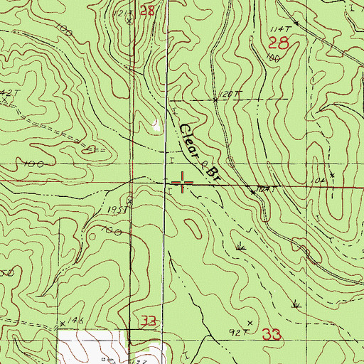 Topographic Map of Clear Branch, MS