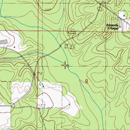Topographic Map of Clear Creek, MS