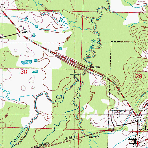 Topographic Map of Colombo Creek, MS