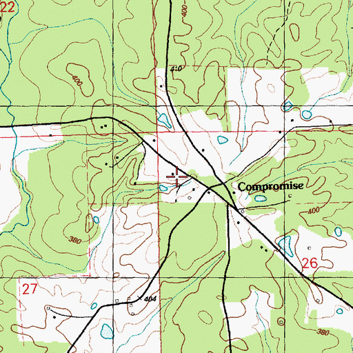 Topographic Map of Compromise, MS
